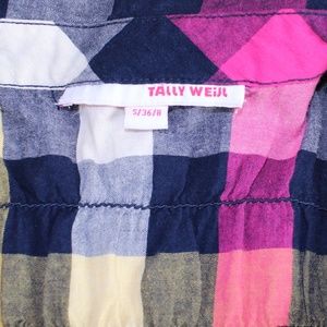 Tally Weijl Dresses - Tally Weijl Navy, Pink & Yellow Flannel Mini Dress Tally Weijl Dresses - Tally Weijl Navy, Pink & Yellow Flannel Mini Dress